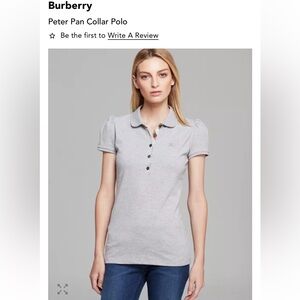Burberry Brit Gray Peter Pan Collar Polo